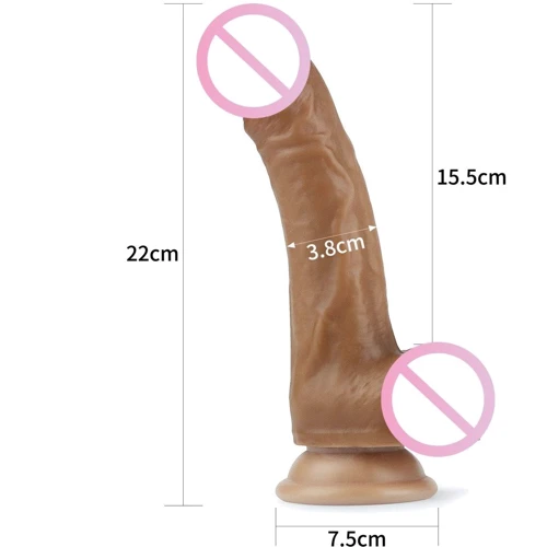 Фаллоимитатор LoveToy Dual-Layered Silicone Cock 8" Brown