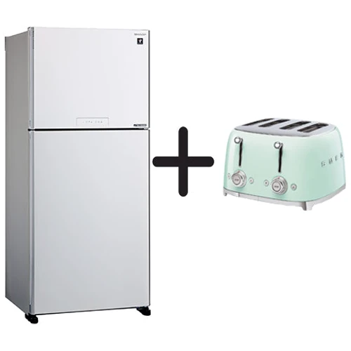Холодильник Sharp SJ-XG690MWH + SMEG TSF03PGEU ПОДАРОК!