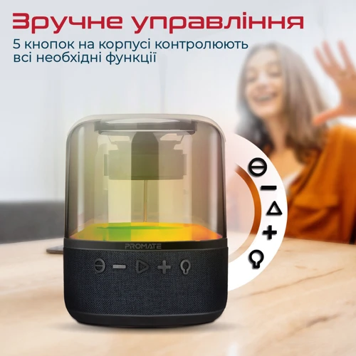 Акустика Promate Glitz-L Black (glitz-l.black): Звукова система 1.0