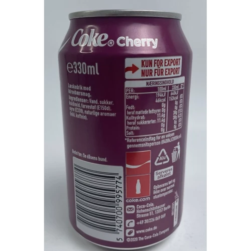 Напиток газированный Coca Cola Cherry 330 ml