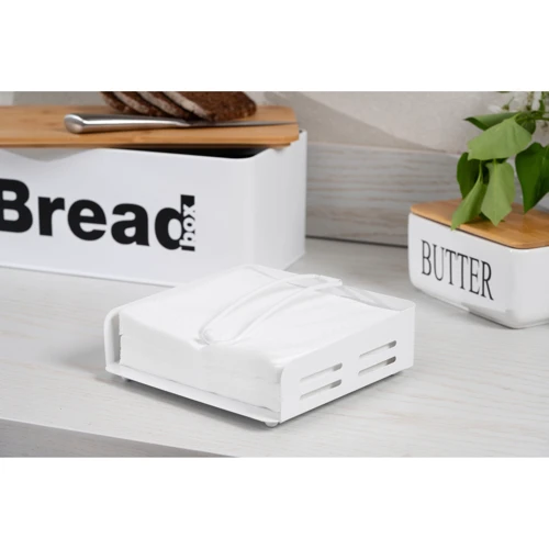 Серветка Ardesto Midori 18х18х6.5см метал Білий (AR0906W)