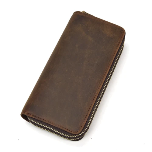 Мужская кожаная борсетка Tiding Bag T4009R Коричневая