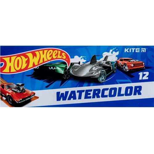Акварель медова Kite Hot Wheels 12 кольорів (HW23-041)