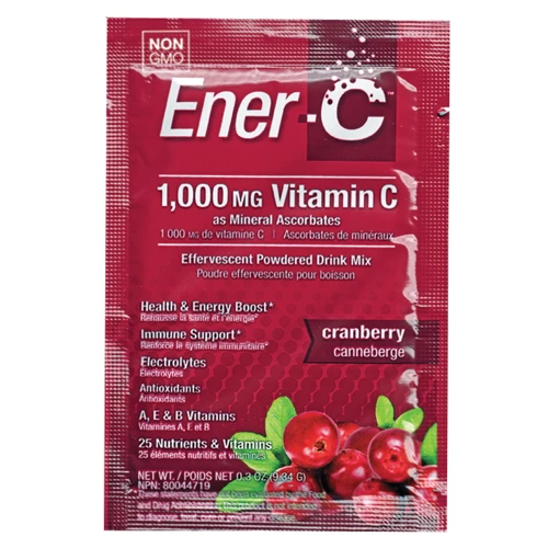 Ener-C Vitamin C 30 pacs Вітамінний напій для підвищення імунітету, смак журавлини: Форма випуску порошок