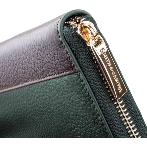 Женский кошелек Smith&Canova зеленый (FUL-26800-green-brn): Тип Кошельки