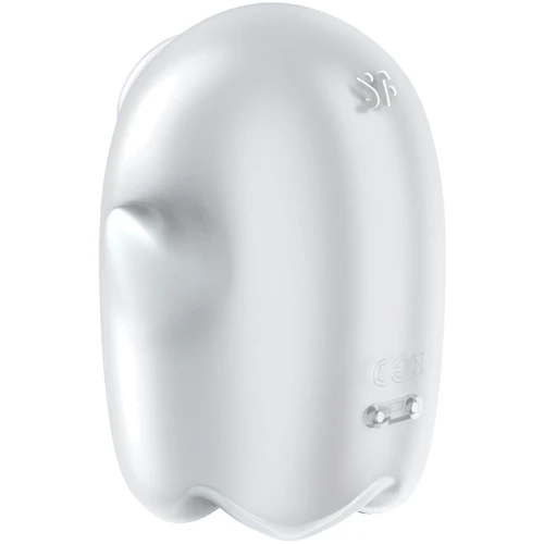 Вакуумный клиторальный стимулятор с вибрацией Satisfyer Glowing Ghost White