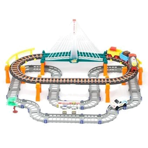 Железная дорога с поездом и машинкой LiXin 9910 (74х60см)