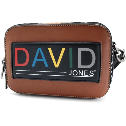 Женская сумка кросс боди David Jones коричневая (7771685)