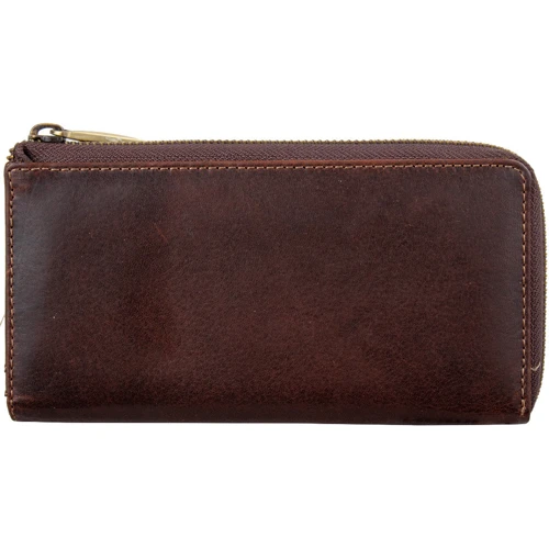 Женский кошелек Smith&Canova коричневый (FUL-92405-brown): Материал Натуральная кожа