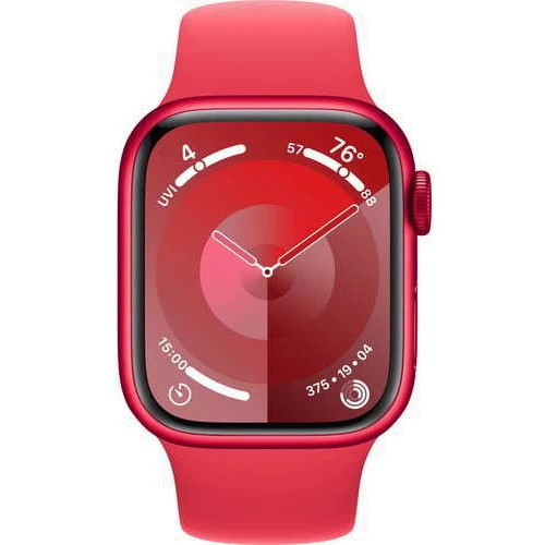 Apple Watch Series 9 41mm GPS (PRODUCT) RED Aluminum Case with (PRODUCT) RED Sport Band - M/L (MRXH3) : Размер 41mm