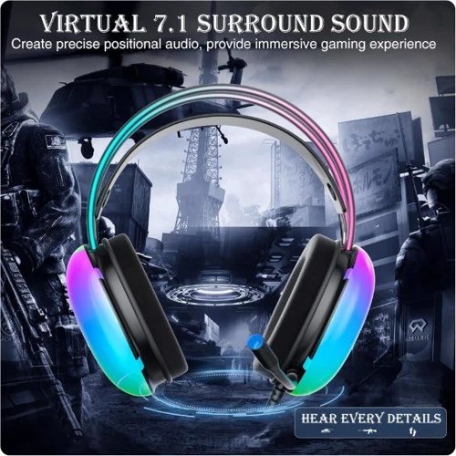 Навушники Aula S505 RGB Transparent Black фото 6