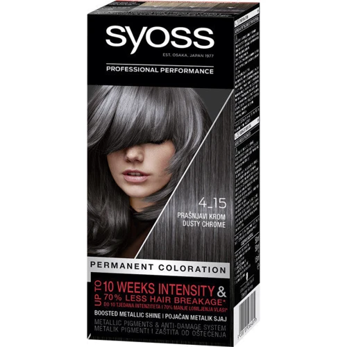Syoss 4-15 Стойкая краска для волос Дымчатый хром 115 ml