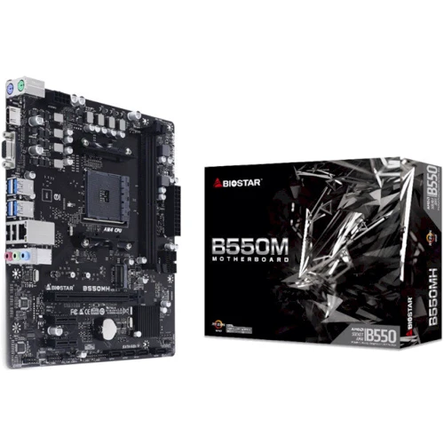 BIOSTAR B550MH: Оперативная память 2xDDR4 4933 МГц, до 64 ГБ