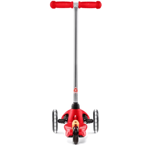 Самокат Micro серії Mini Classic - Червоний (до 50 kg, 3-х колісний, LED) (MM0286): Тип коліс литые
