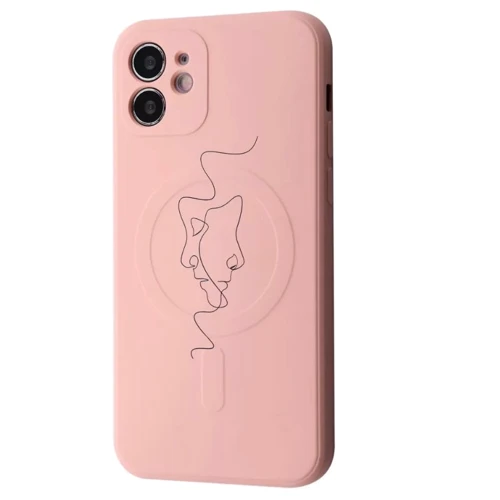 Чехол для iPhone WAVE Minimal Art Case iPhone with MagSafe Pink Sand/Human for iPhone 12