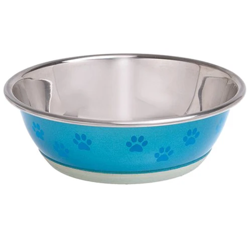 Миска для собак и котов Flamingo Bowl Selecta Paw нержавеющая сталь большая 0.35 л 13 см (43137)
