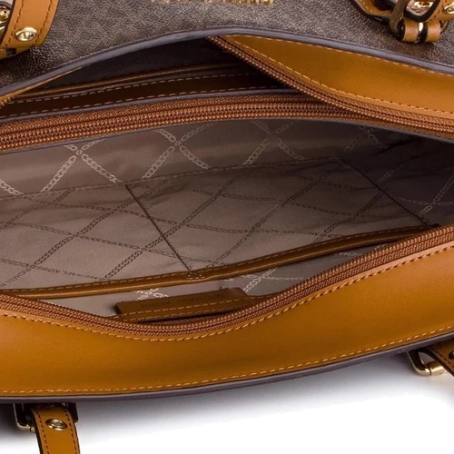 Сумка жіноча Michael Kors VOYAGER MD MF TZ TOTE темно-коричнева (30F8GV6T2B200): Тип ручки З двома ручками, Довга ручка