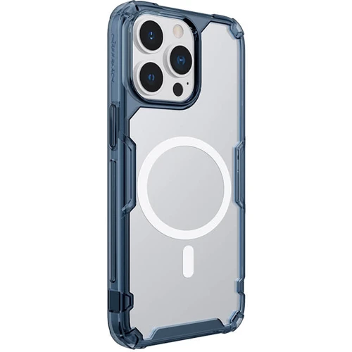 Чехол для iPhone Nillkin Nature Pro Magnetic Blue/Clear for iPhone 15 Pro Max: Цвет синий