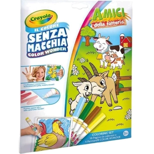 Раскраска Crayola Color Wonder Животные 18 страниц (75-2817)