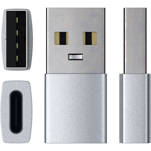 Адаптер Satechi Adapter USB to USB-C Silver (ST-TAUCS): Інтерфейс підключення USB 3.0