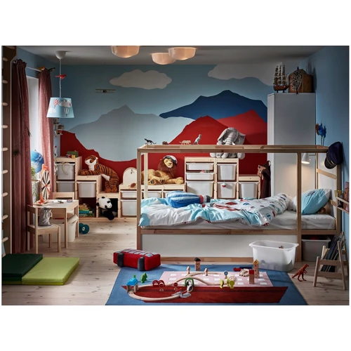 Двостороннє ліжко ІКЕА KURA 90х200 см сосна (802.538.09)