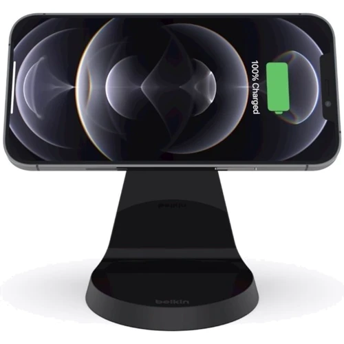 Зарядний пристрій Belkin Wireless Charger Stand MagSafe (W/O TA) 10W Black (WIB003BTBK) для iPhone 16 I 15 I 14 I 13 I 12 series фото 5