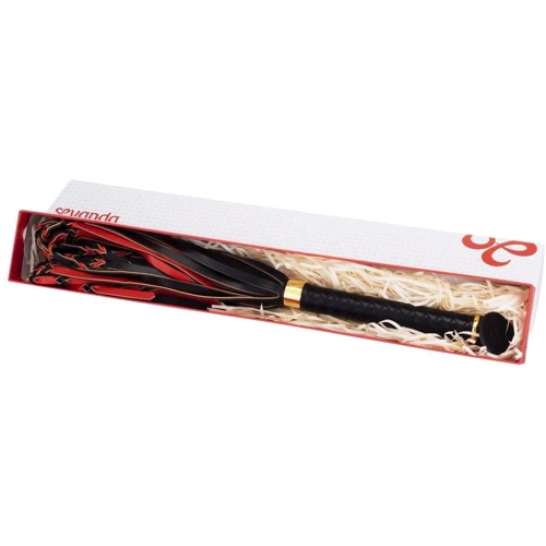 Флоггер LOCKINK Sevanda Red & Black Braided Tail Flogger