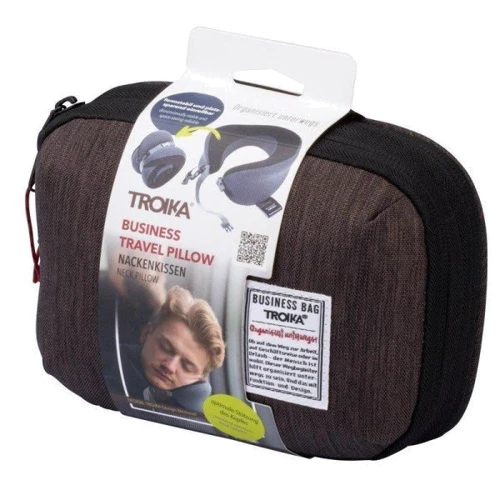 Дорожная подушка Troika Travel Pillow из пены с эффектом памяти в компрессионной сумке (BBG61/GY) фото 3