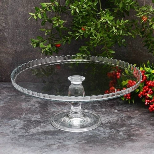 Тортовница на ножке Pasabahce Patisseri борт вверх 32см (95117v)