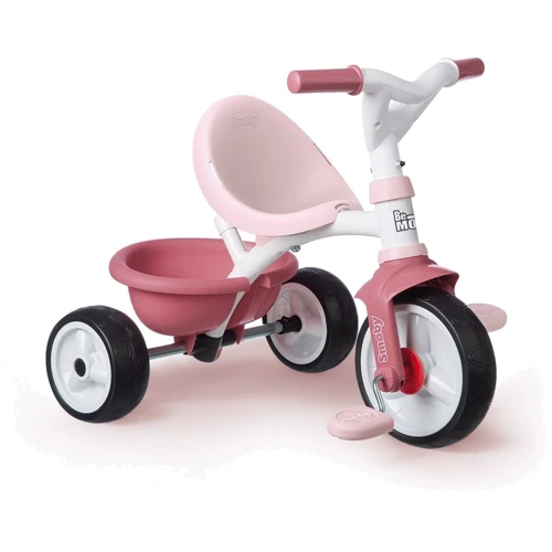 Детский металлический велосипед Smoby 3 в 1 Би Муви Комфорт с ручкой, розовый (740415) фото 12