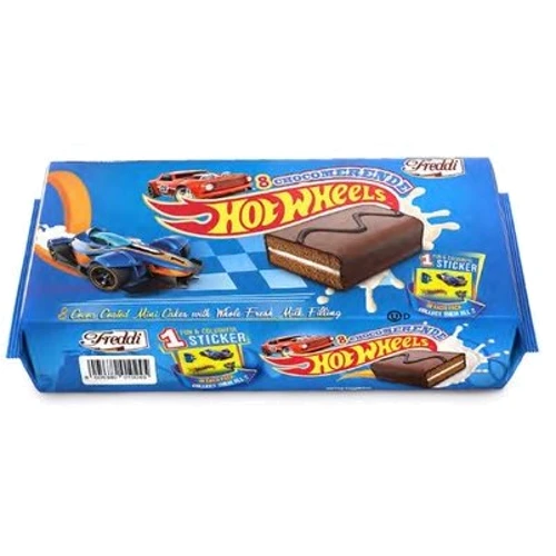 Бісквіт Freddi Hot Wheels какао+молоко 8x30 г (8005380010726)