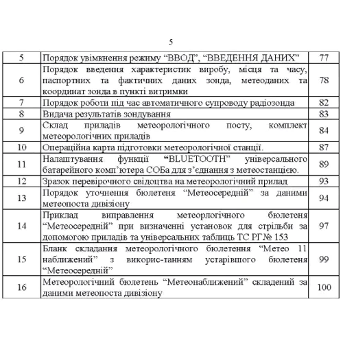 Керівництво з бойової роботи метеорологічних підрозділів ракетних військ і артилерії Збройних Сил України: Количество страниц 100