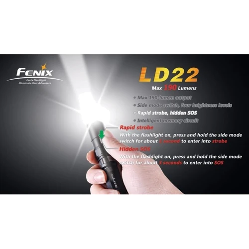 Ліхтар Fenix LD22 R5: Елементи живлення AA