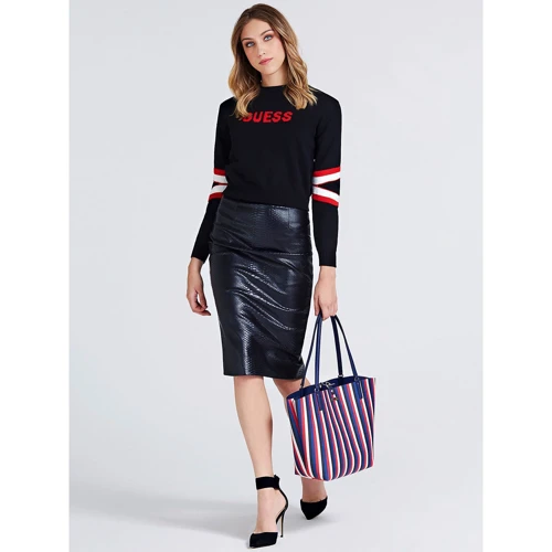 Женская сумка тоут Guess Alby разноцветная (HWST7455230-BUS): Пол Женский