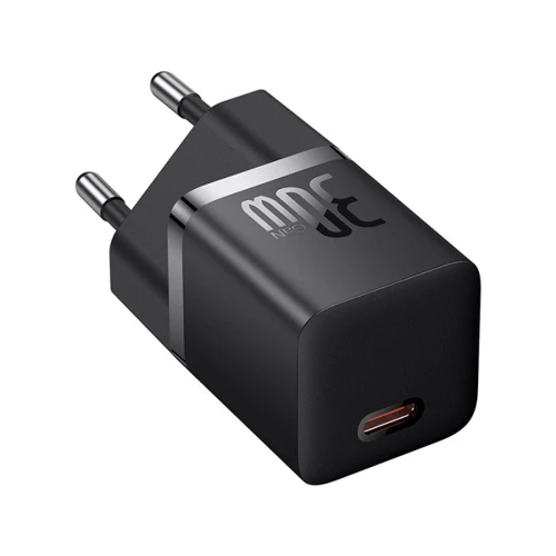 Зарядний пристрій Baseus USB-C Wall Charger GaN5 mini 1C 30W з USB-C Cable Black (P10110902113-00): Особливості Быстрая зарядка, USB-C