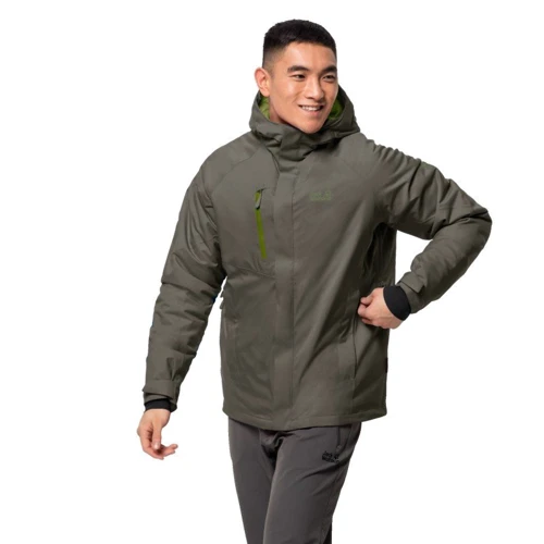 Куртка Jack Wolfskin Troposphere Jacket 1111711-5066 54 сіро-оливкова зимова з капюшоном: Вид Куртки