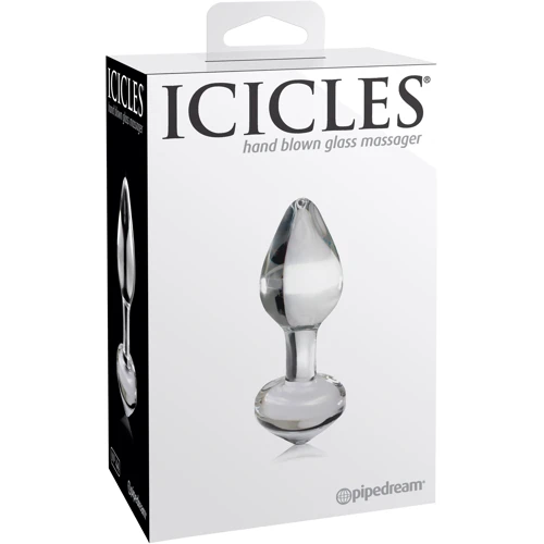 Pipedream Icicles No.44 - стеклянная анальная пробка, 6.5x2.5 см