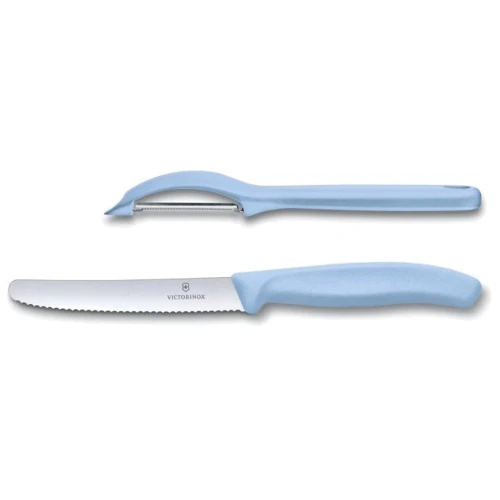 Набір кухонних ножів Victorinox SwissClassic Paring Set 2 пр. (6.7116.21L22): Метериал леза нержавеющая сталь