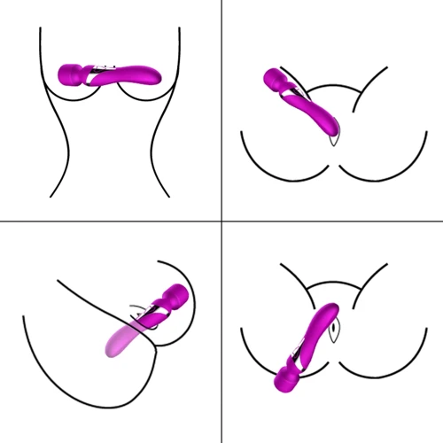 Универсальный вибромассажер Foxshow Silicone Dual Massager Purple