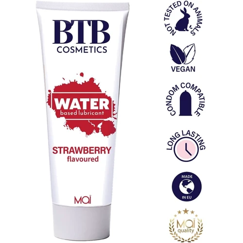 Смазка на водной основе MAI BTB FLAVORED STRAWBERRY с ароматом клубники (100 мл)