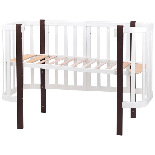 Детская кроватка Babyroom Луна 120х60 см белый - венге (625644)