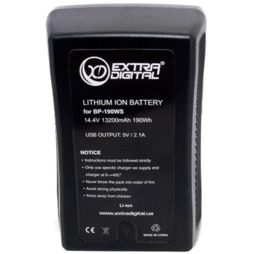 Extradigital для Sony BP - 190WS, Li - ion, 14.8V, 13200 mAh: Сумісність Sony BP - 190WS