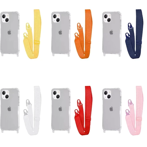 Чехол для iPhone WAVE Clear Case with Strap Orange for iPhone 15 фото 5