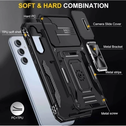 Чехол для телефонов Mobile Case Camshield Army Ring Black for Samsung S921 Galaxy S24 / S931 Galaxy S25: Тип накладка на заднюю часть