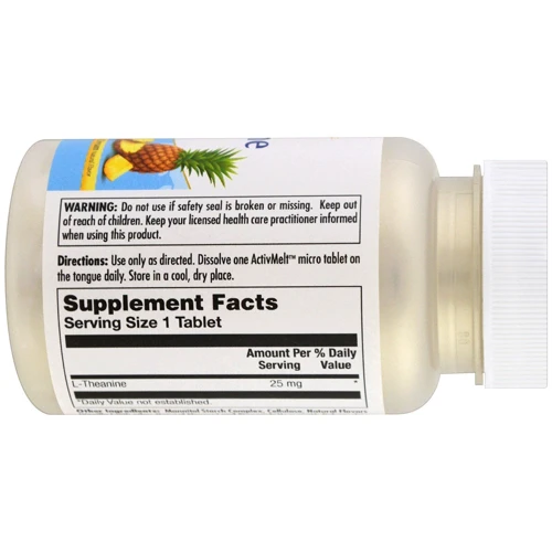 KAL L-Theanine ActivMelt Pineapple Dream 25 mg 120 Micro Tablets (CAL-40757): Форма випуску таблетки