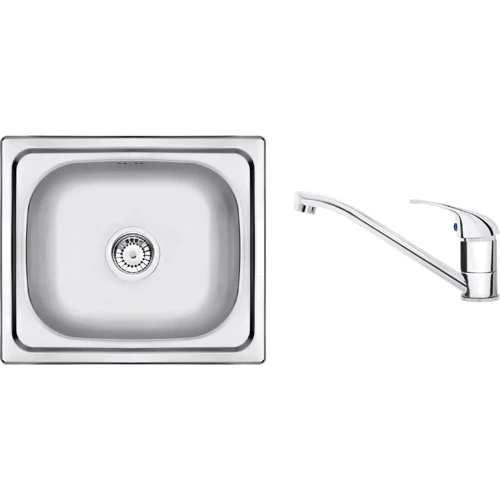 Набір для кухні Deante Doppio ZEN_X103 + BYU_060M (ZENA0103): Форма прямокутна