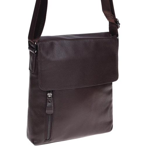 Чоловіча сумка планшет Borsa Leather коричнева (K17859-brown): Країна виробник Тайвань