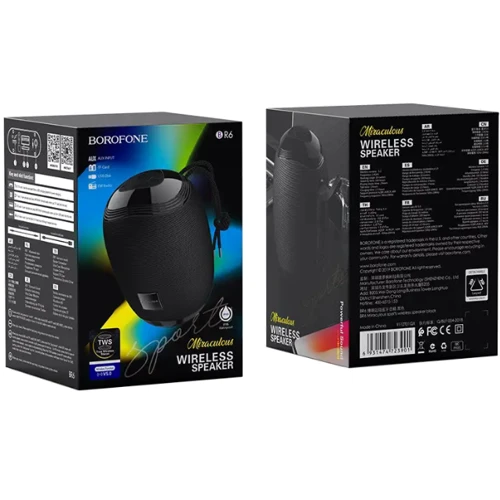 Акустика Borofone BR6 Black: Тип портативная