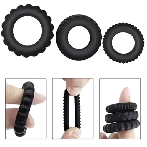 Набор из 3 силиконовых эрекционных колец XESE CR011