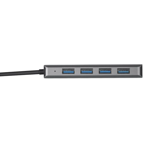 Адаптер Trust Adapter Halyx USB-C to 4xUSB Grey (23328_TRUST): Цвет серый